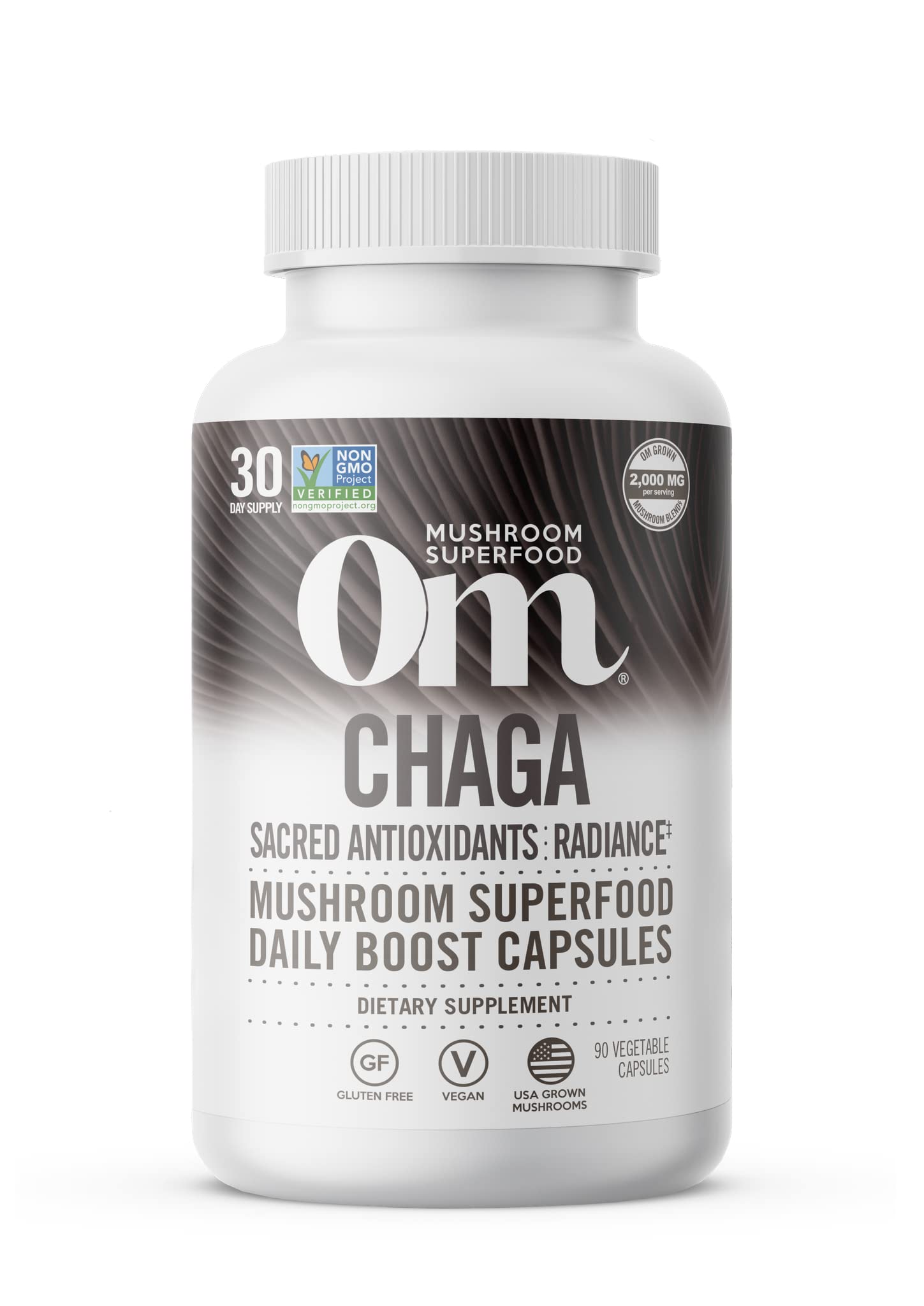 Om Mushroom Superfood Chaga Capsules | Immune Support, 90 Count