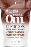 Cordyceps Organic Mushroom Powder | OM Mushroom Superfood – 3.5 oz, 50 Servings, Energy & Endurance