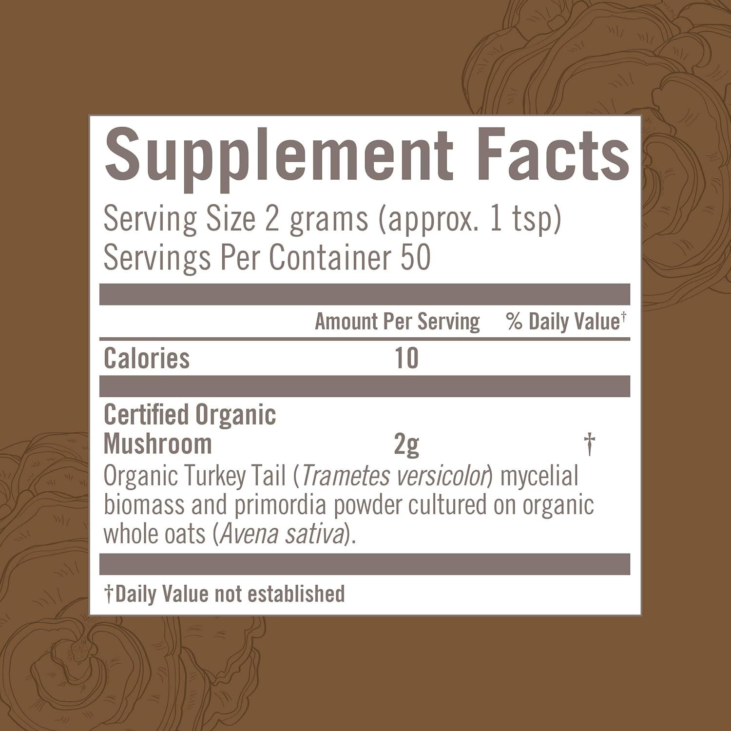 Om Mushroom Superfood Turkey Tail Organic Powder - 3.5 oz, 50 Servings | Immune Support