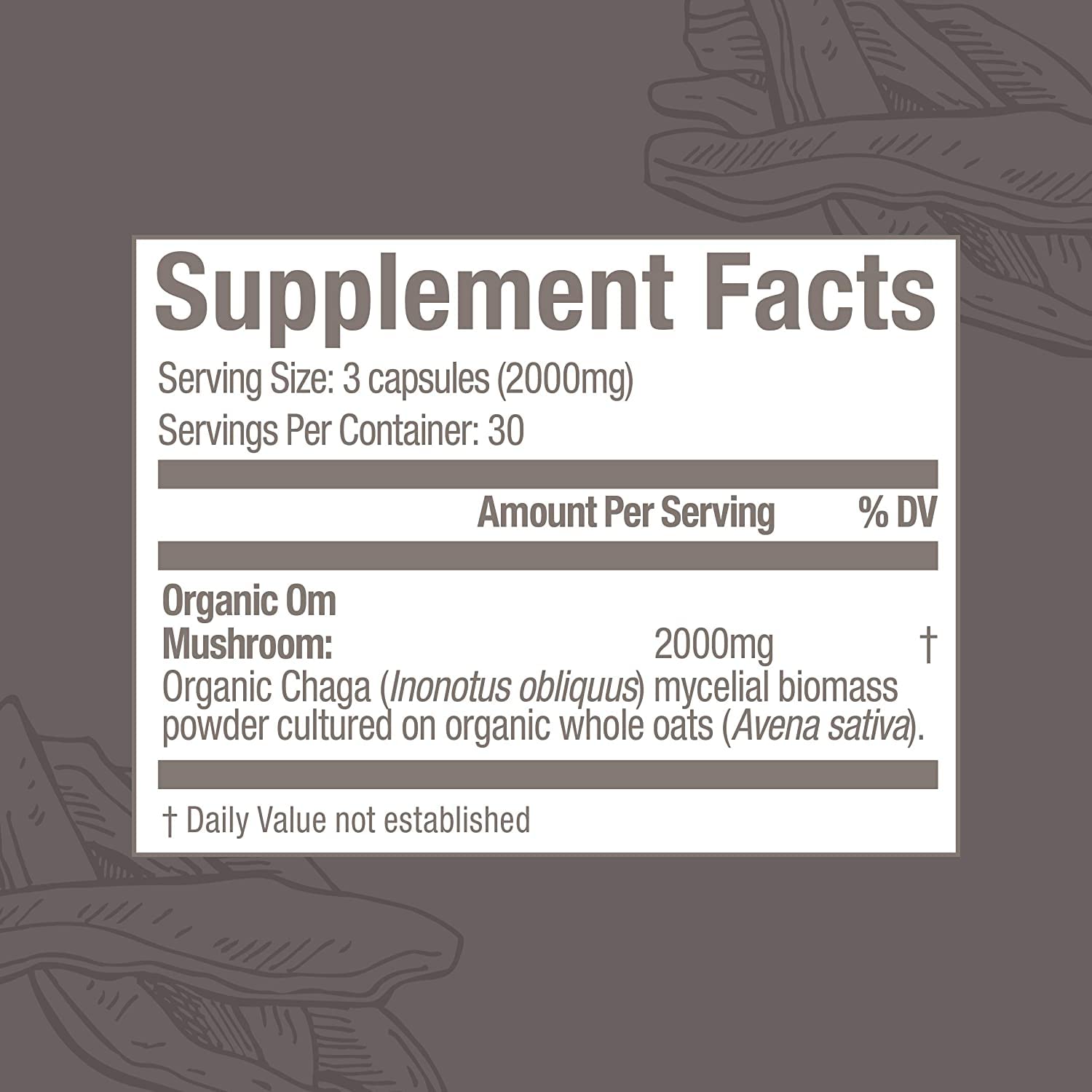 Om Mushroom Superfood Chaga Capsules | Immune Support, 90 Count