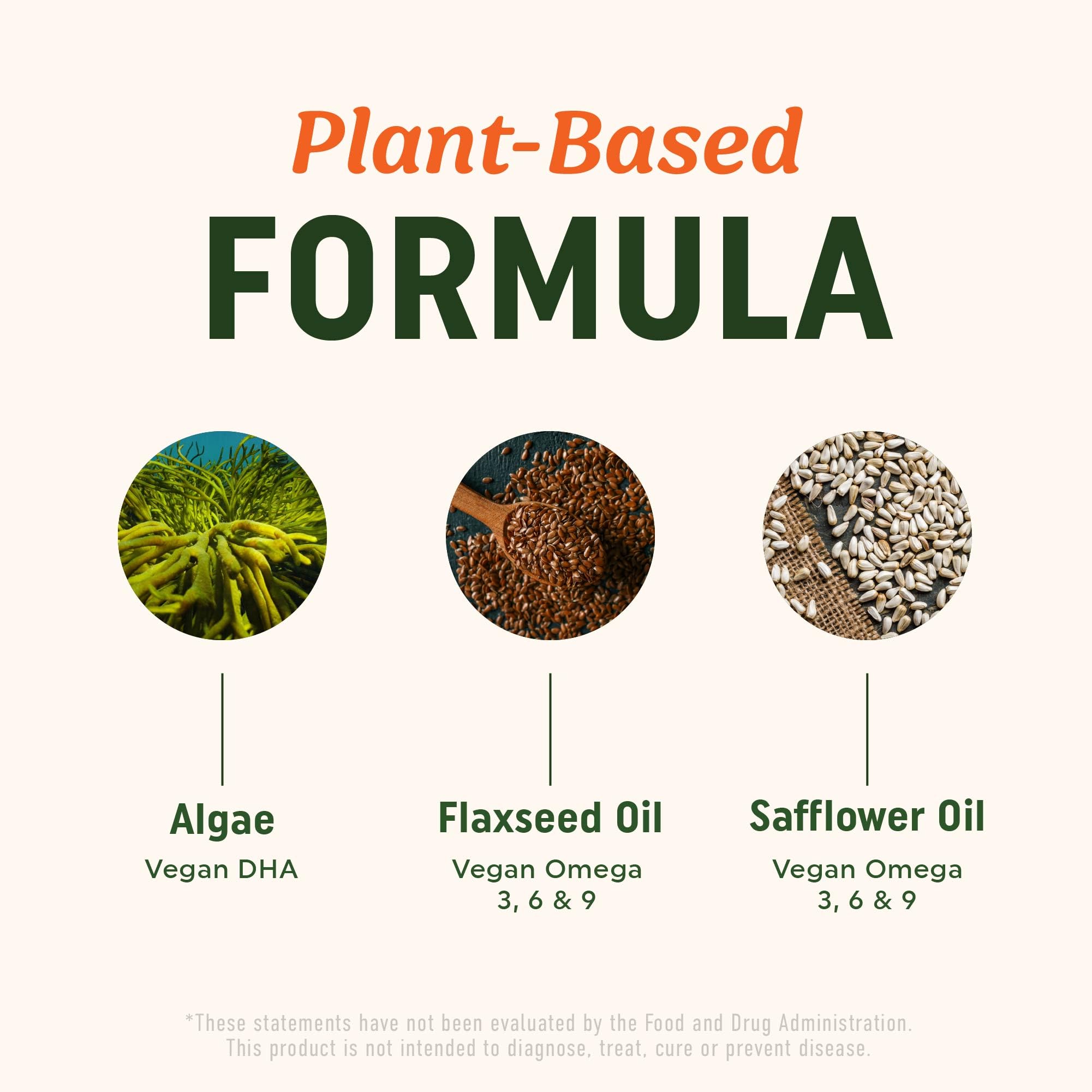 Omega 3-6-9 + DHA Gummies | Plant-Based Triple Omegas | 60 Gummies | Vegetarian