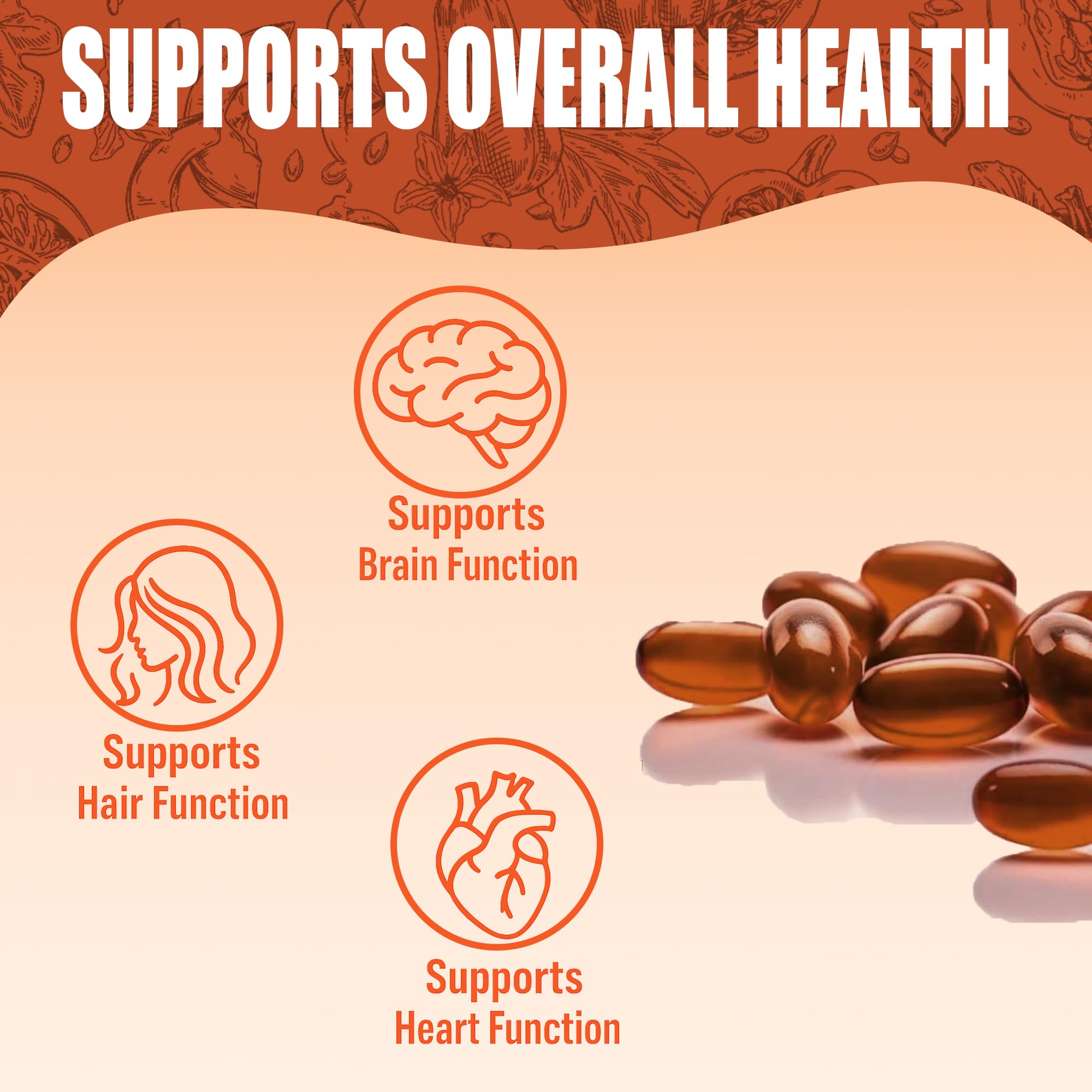 Shwfhi Ovela Pumpkin Seed Oil Capsules for Hair Growth – 2 in 1 Formula with Saw Palmetto | Non-GMO, Gluten Free | 200 Softgels