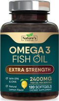 Omega-3 Fish Oil 2400 mg – Triple Strength EPA & DHA | 120 Softgels | Non-GMO, Gluten Free