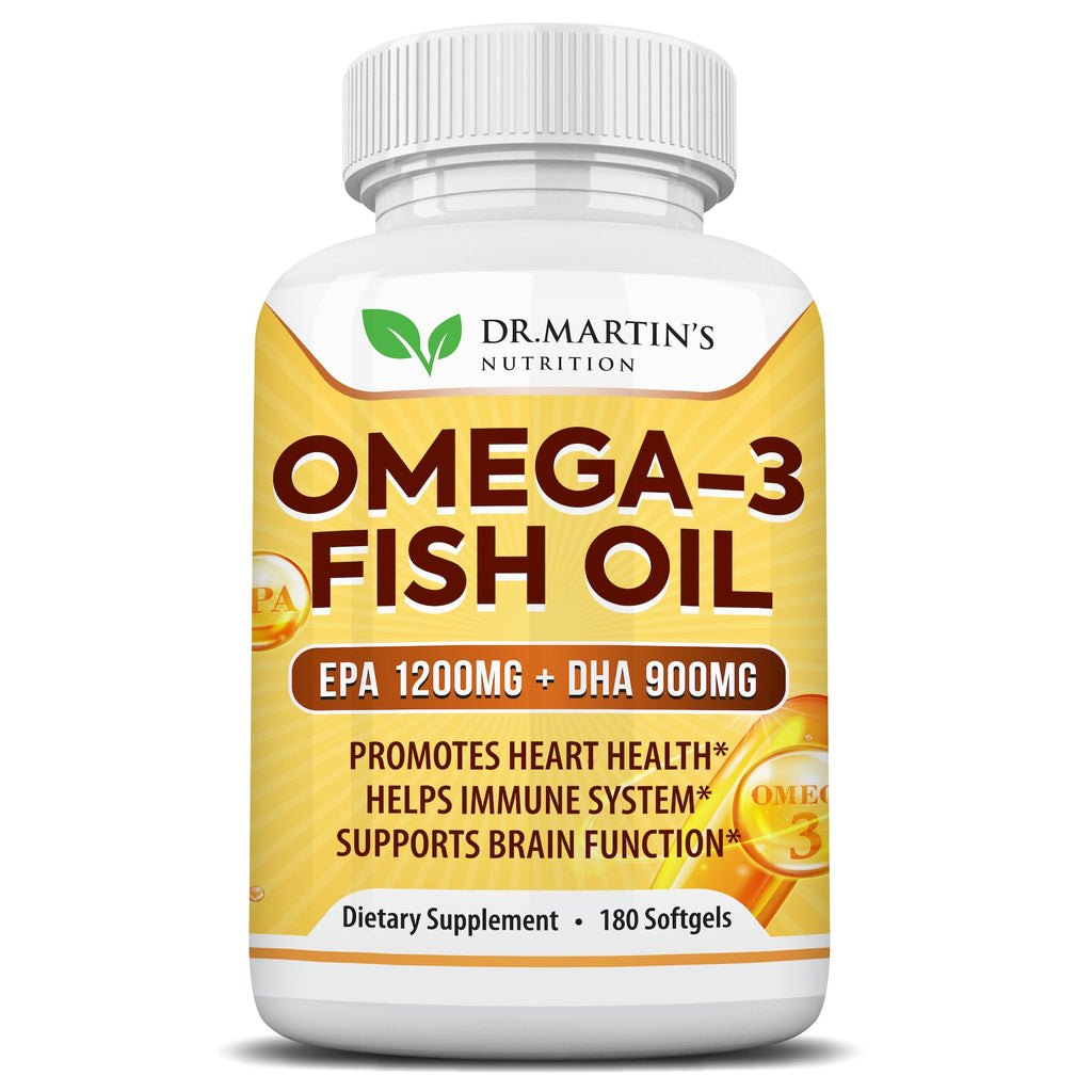 Omega 3 Fish Oil 3750mg Triple Strength – EPA 1200mg + DHA 900mg | Burpless Softgels