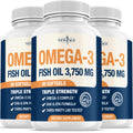 NEW AGE Triple Strength Omega 3 Fish Oil 3750 mg – 1350 mg EPA + 900 mg DHA | 270 Softgels