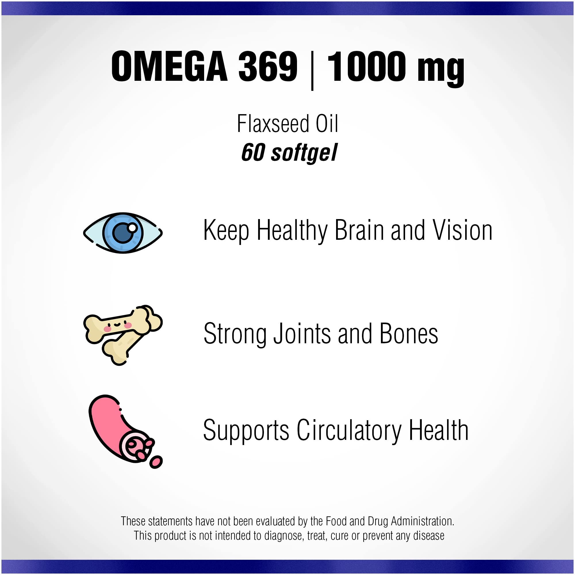 Omega 369 1000 mg Softgels – Natural Systems | Triple Omega 3-6-9 Flax Seed Oil
