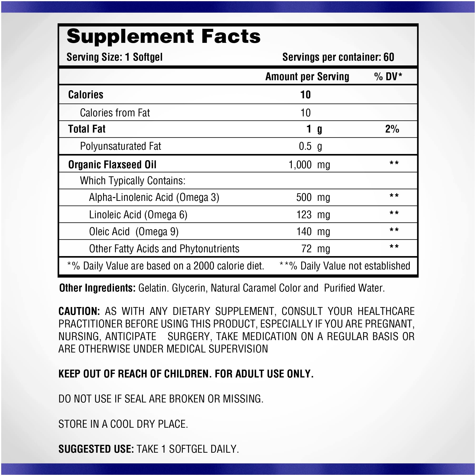 Omega 369 1000 mg Softgels – Natural Systems | Triple Omega 3-6-9 Flax Seed Oil