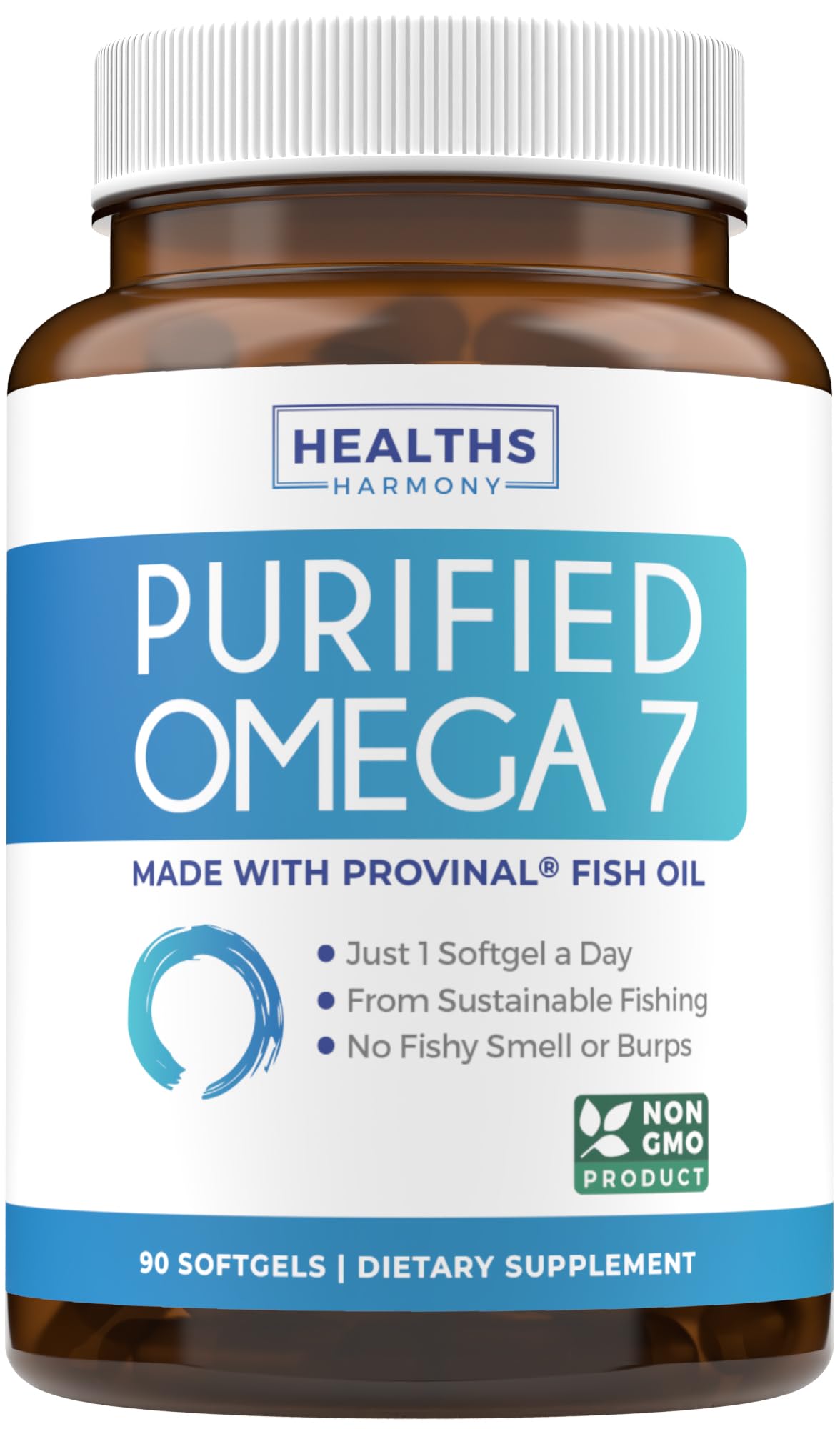 Omega 7 Supplement for Women and Men - High Potency Palmitoleic Acid, Purified Provinal, 3-Month Supply