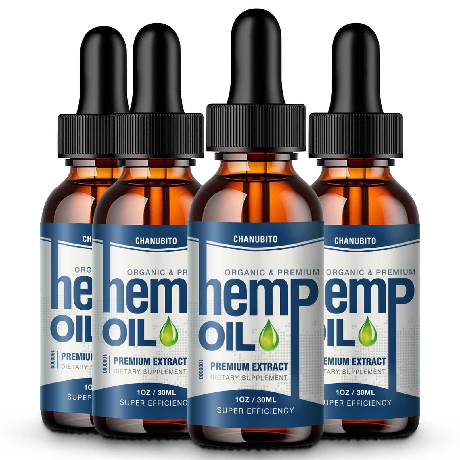 CHANUBITO 4 Pack Omega Oil Drops – Organic High Potency