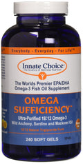 Innate Choice Omega Sufficiency Lemon 240 Capsules | Omega Supplement