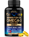 Omega 3 Fish Oil 3600 mg | EPA & DHA, Lemon Flavor, Made in USA