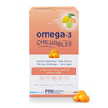 Omega 3 Gummy Chewables - 90 Gel Chews, 30-Day Citrus Supply | 1760mg Ultra-Pure rTG Omega 3