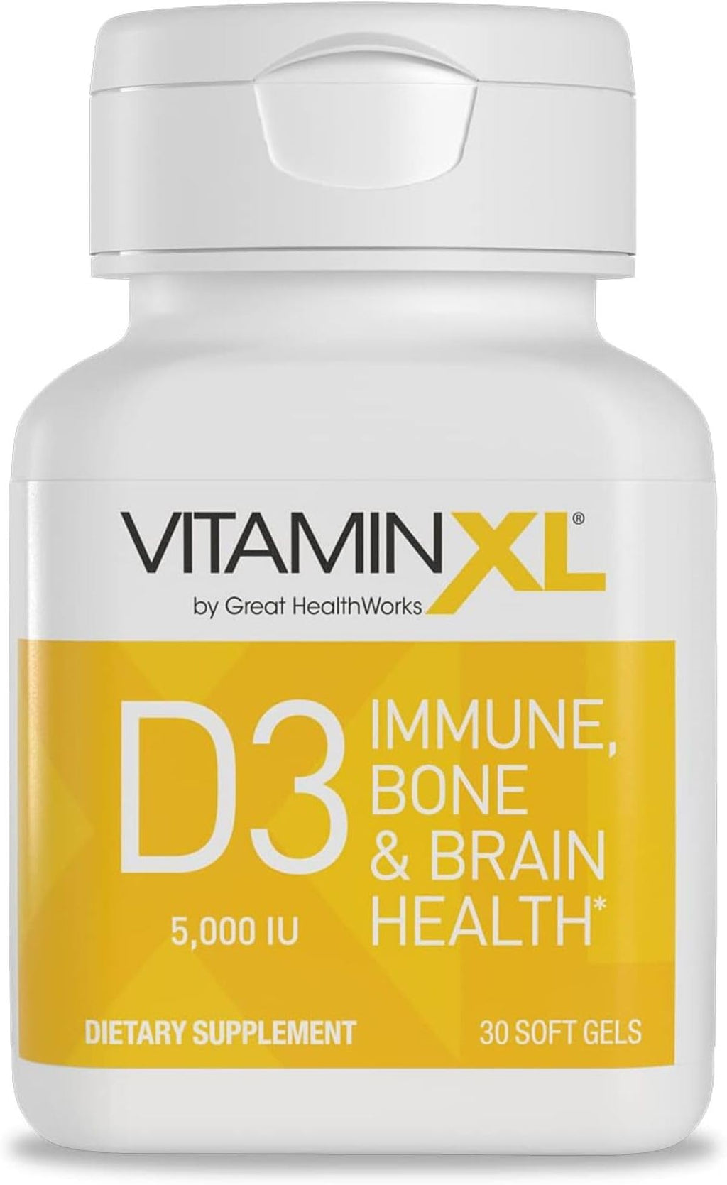 OmegaXL VitaminXL D3 5000 IU Immune Support – 30 Softgels (Non-GMO)