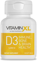 OmegaXL VitaminXL D3 5000 IU Immune Support – 30 Softgels (Non-GMO)
