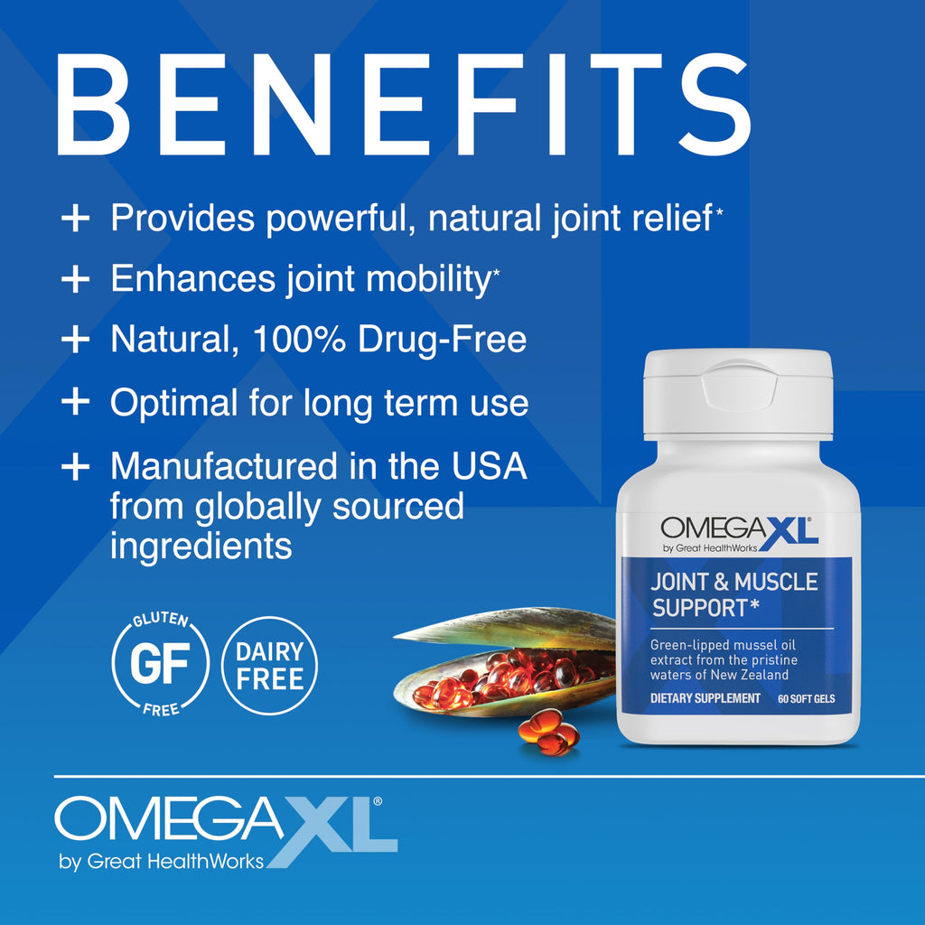 OmegaXL Joint & Muscle Support Bundle + Probiotic XL – 60 Count (2 Pack) + 30 Veggie Caps