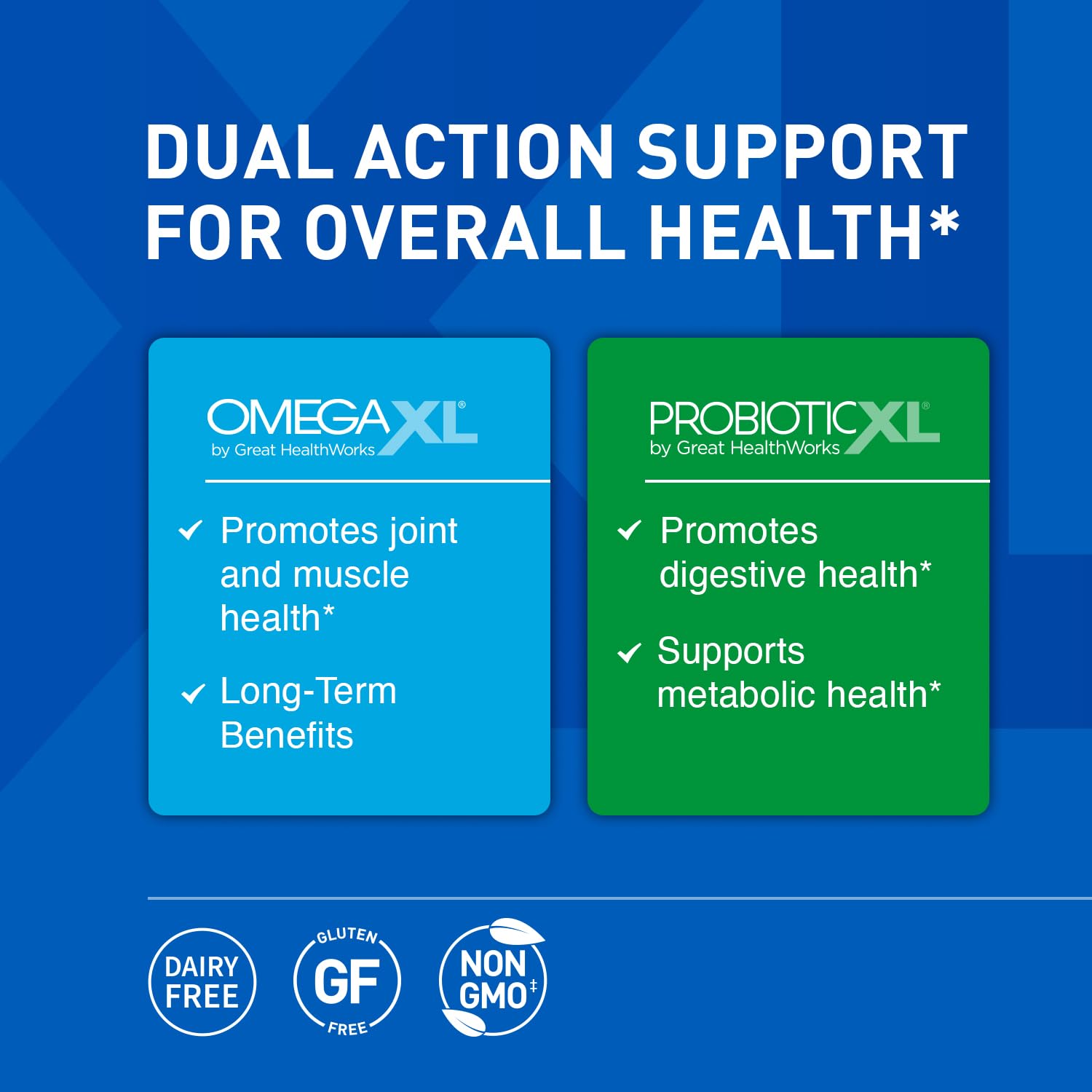 OmegaXL Joint & Muscle Support Bundle + Probiotic XL – 60 Count (2 Pack) + 30 Veggie Caps