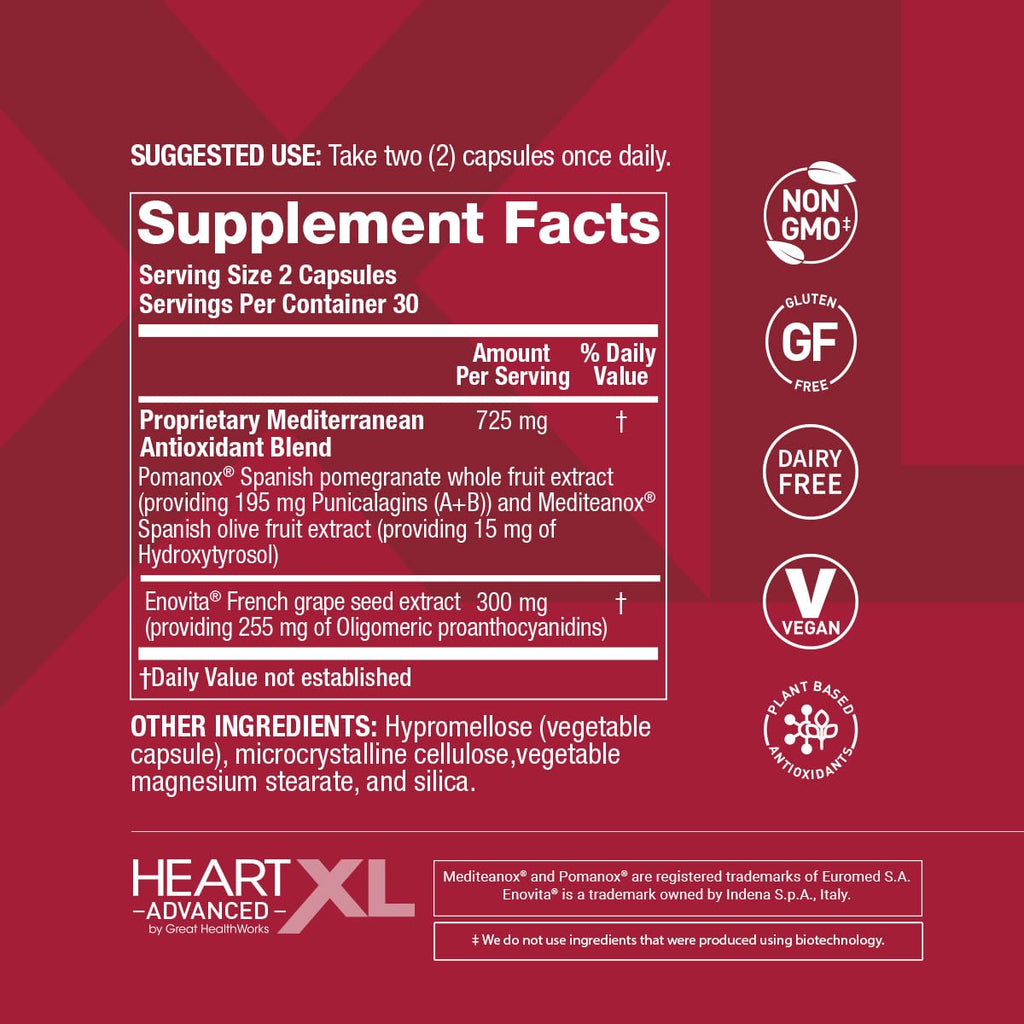 OmegaXL HeartXL Advanced - Heart Health Supplement (60 Capsules)