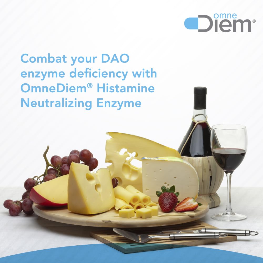 Omne Diem DAO 30,000 HDU – Histamine Digestive Enzyme | 60 Vegetarian Capsules