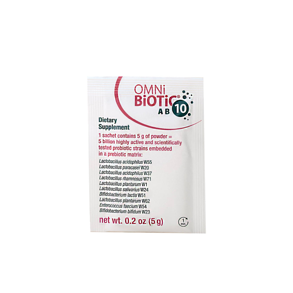 OMNi BiOTiC AB 10 – Clinically Tested Restorative Probiotic for Gut Flora & Digestion (30 Daily Packets) – Vegan, Hypoallergenic, Non-GMO