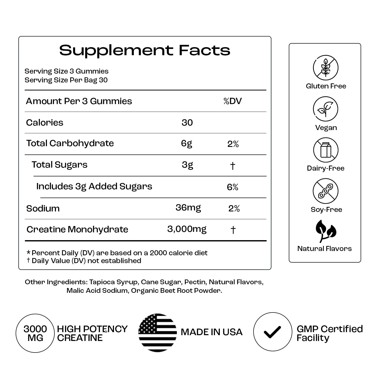 OMNI Creatine Monohydrate Gummies – 1g per Gummy | Watermelon & Peach Flavor | 90 Count