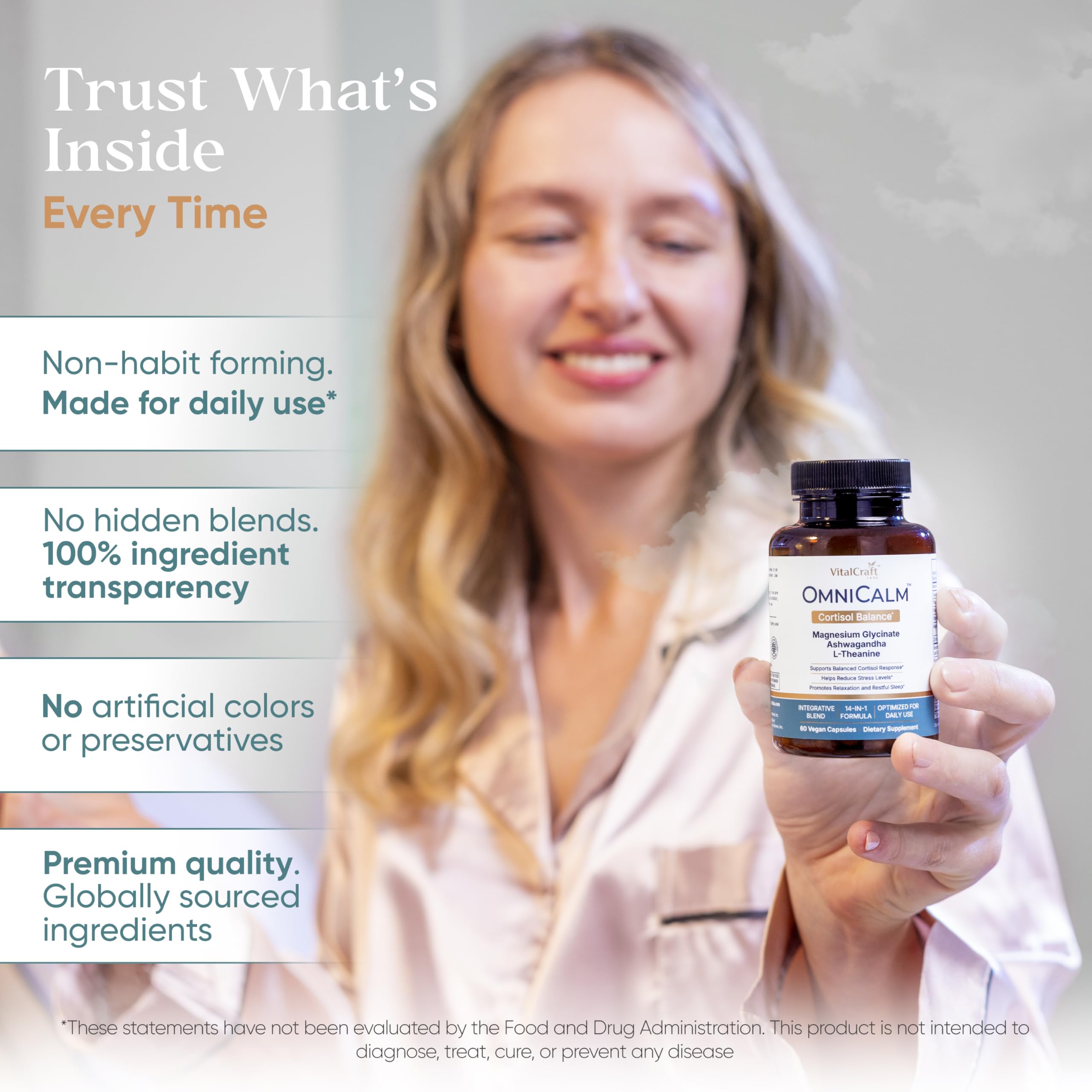 OmniCalm Cortisol Supplements for Women & Men | Stress Relief & Sleep Support – USA