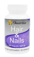 Omni Hair & Nails Dietary Supplement, 60 Capsules | Healthy Hair & Nails