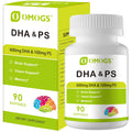OMOGS Algae DHA 600 mg Softgels with Phosphatidylserine & Walnut Oil