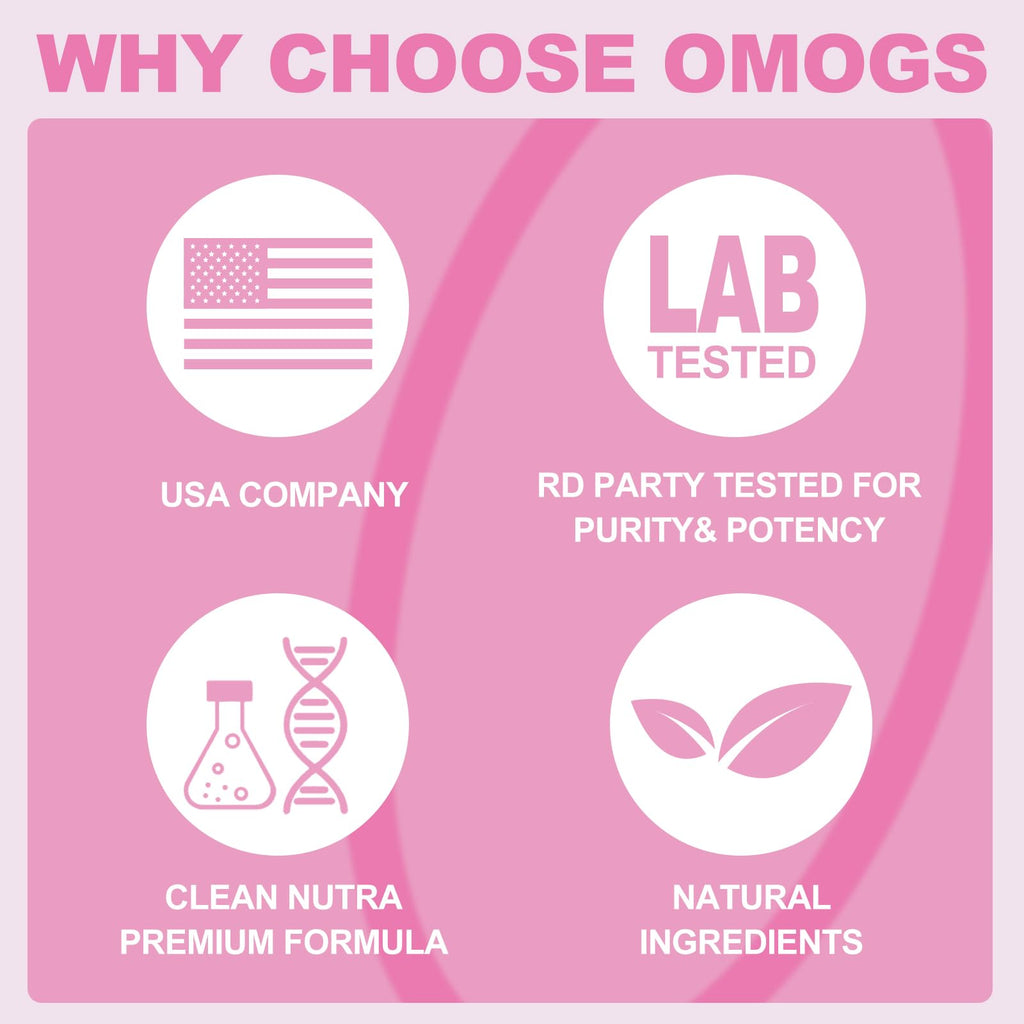 OMOGS Hydrolyzed Collagen Peptide Powder with Prebiotics, Vitamin C & Cranberry Extract – Supports Hair, Skin, Nails, Bones, Digestive & Urinary Health | Non-GMO