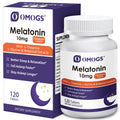 OMOGS Melatonin Sleep Supplements - Fast-Dissolve 10mg with L-Theanine, L-Glycine & Vitamin B, Strawberry Flavor, 120-Day Supply
