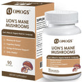 OMOGS Mushroom Complex Supplement Capsules 10:1 Extract, Lions Mane Supplement with Cordyceps, Reishi, for Brain Health, Memory Support, Focus & Immune System