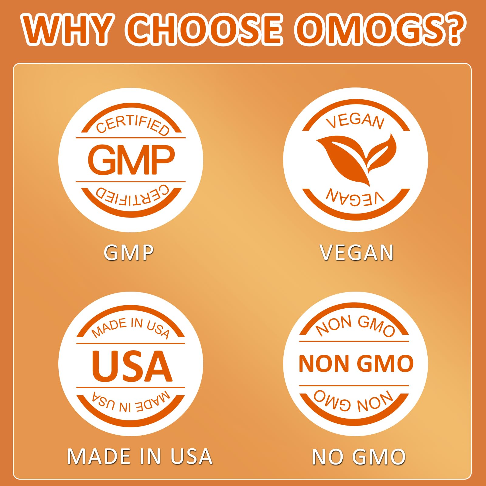 OMOGS Organic Mushroom Complex Powder Blend – Lion's Mane, Reishi, Cordyceps, Turkey Tail for Brain Health & Focus