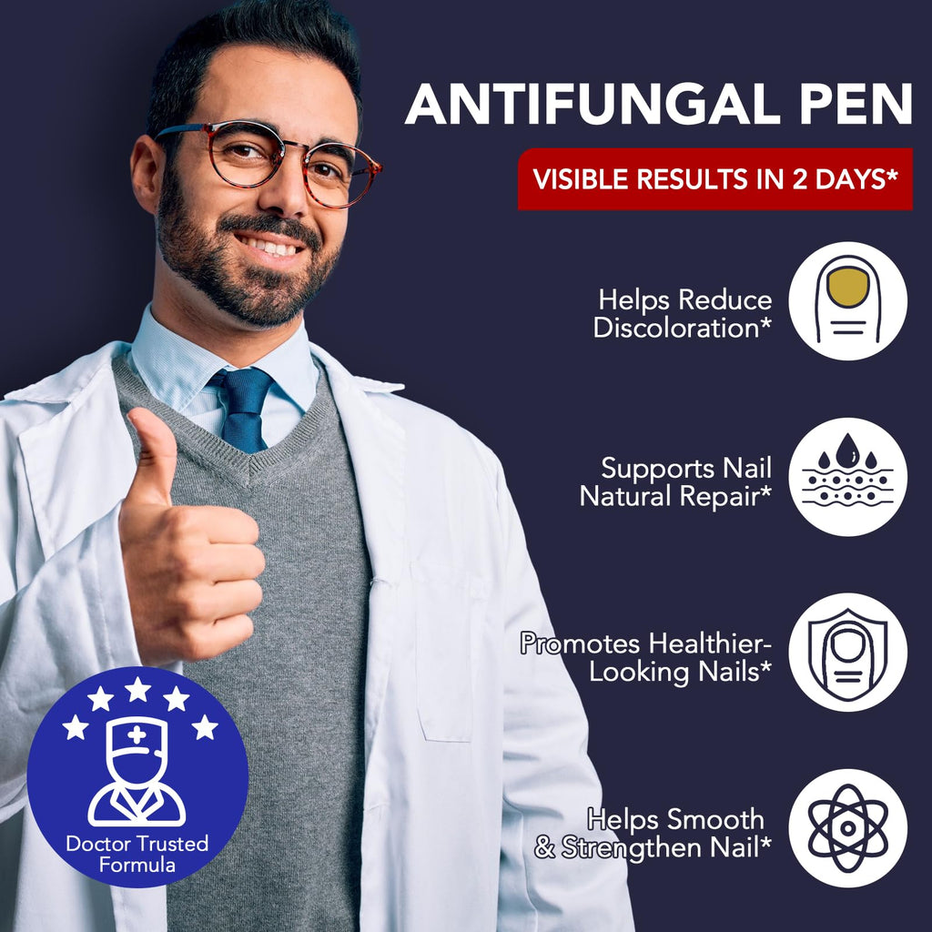 OMZOK Toenail Fungus Pen - 25% Undecylenic Acid & Tea Tree Oil - Extra-Strength Nail Repair (5-Pack)