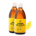 On Target Living Alaskan Cod Liver Oil Organic Lemon Flavor – 2 Pack (16.67 oz) | Line Caught in USA • Vitamin D & Omega-3 DHA/EPA • Non-GMO • MSC Certified
