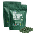 On Target Living Organic Spirulina & Chlorella | 2000 Tablets | USDA Organic | Vegan Protein & Immune Support