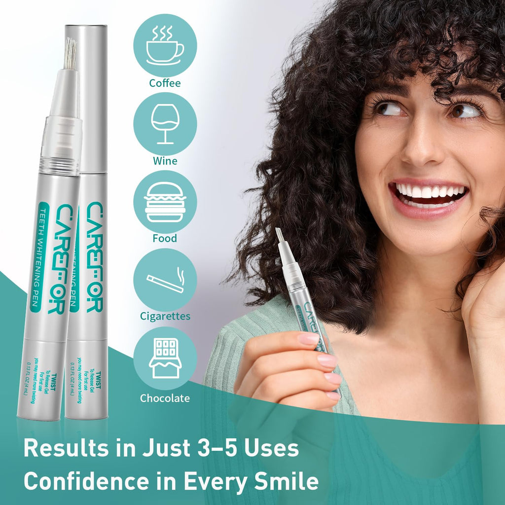 Teeth Whitening Pen 1 Pack (4ml) – Fast-Acting Gel with Brush | Travel Kit