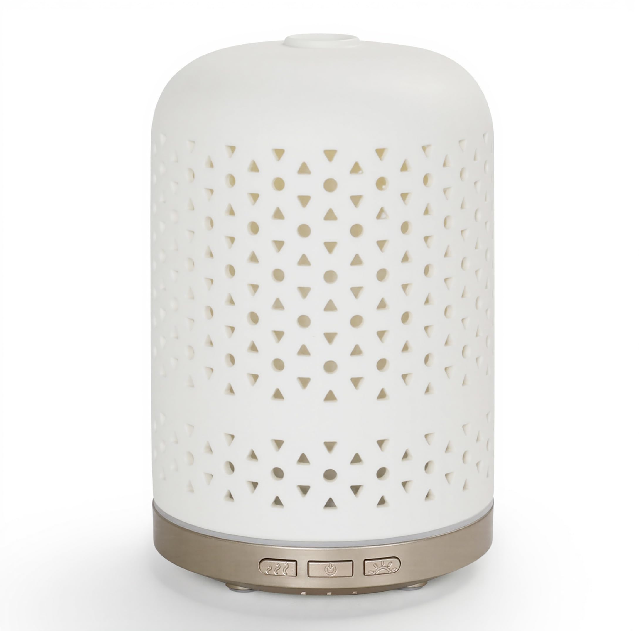 Onaboviva Essential Oil Diffuser – 120ml Ceramic Ultrasonic Diffuser with Auto Shut-Off, 3 Timers, BPA-Free
