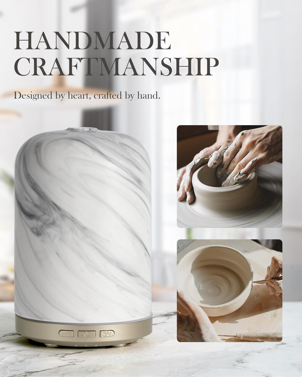 Onaboviva Essential Oil Diffuser – 120ml, 2.4MHz Ultrasonic | Auto Shut-Off