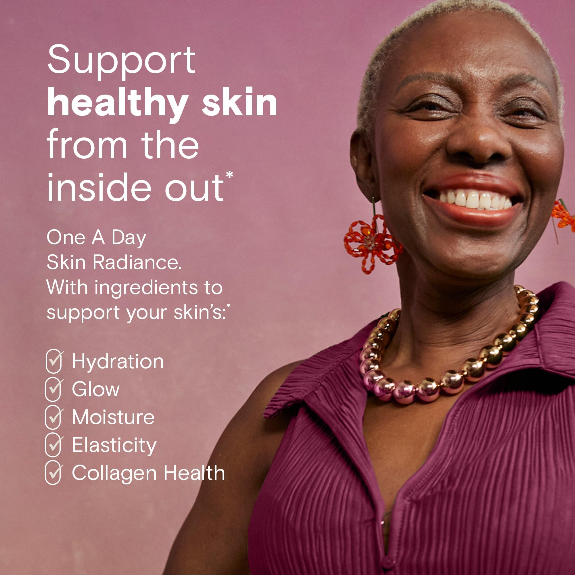 One A Day Skin Radiance – Skin Hydration & Glow (Blood Orange) | 30 Capsules
