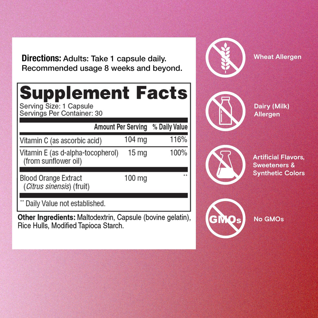 One A Day Skin Radiance – Skin Hydration & Glow (Blood Orange) | 30 Capsules