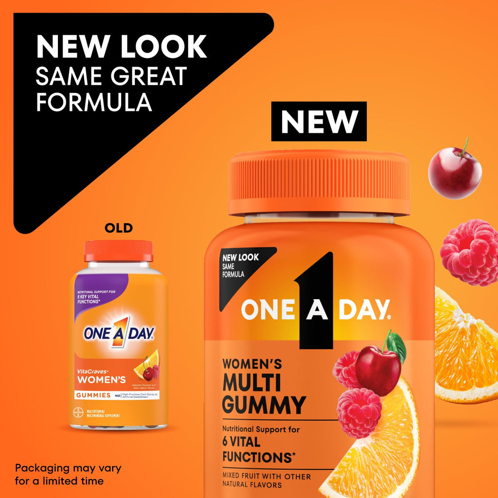 One A Day Women's Multivitamin Gummy – 80 Count, Biotin, Zinc & Iodine