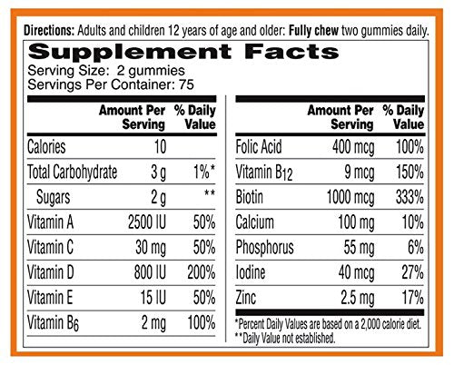One A Day Women’s VitaCraves Gummies – Multivitamin for Women, 150-Count