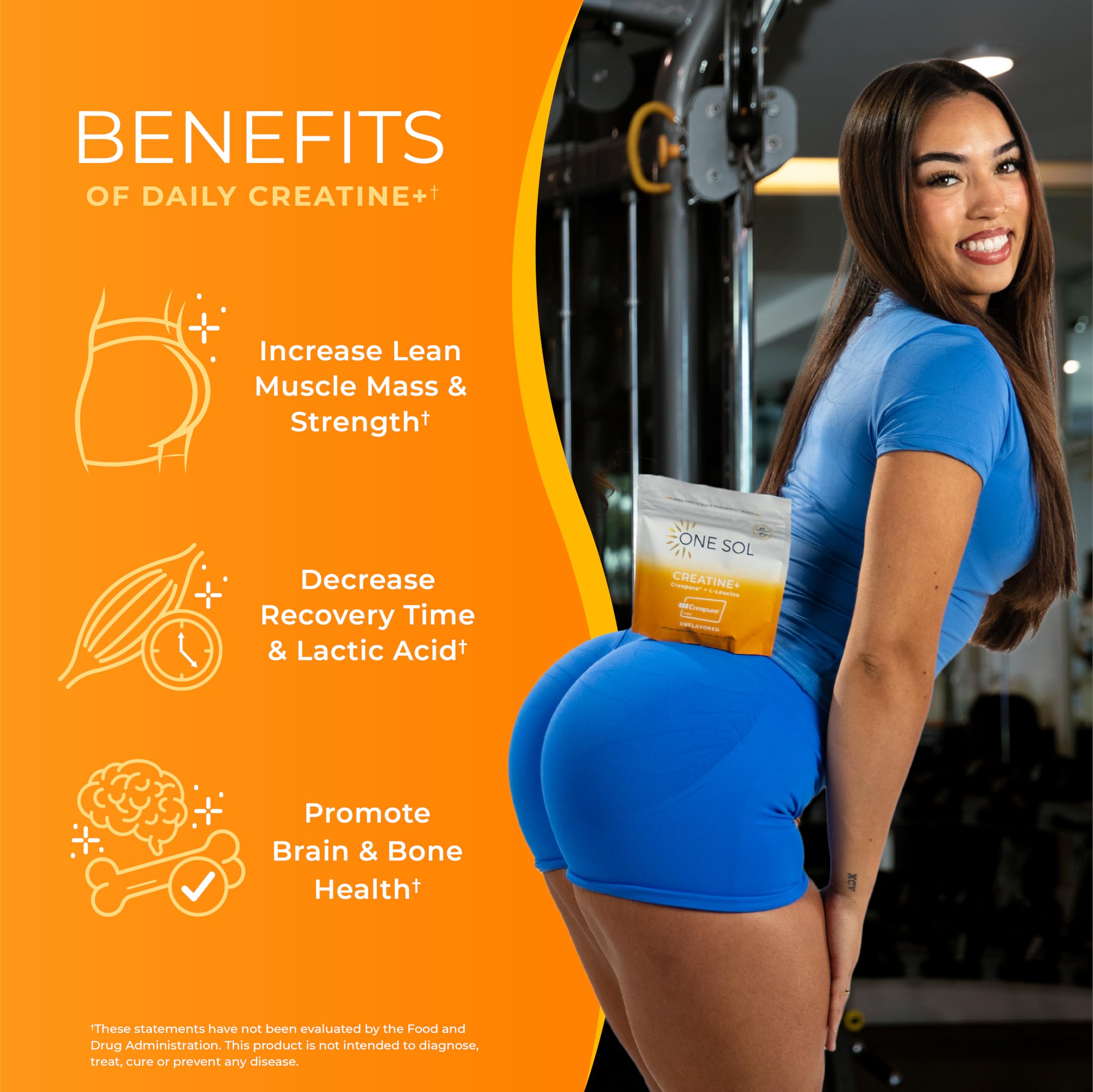 One Sol Creatine for Women - All-Natural Creapure, Unflavored