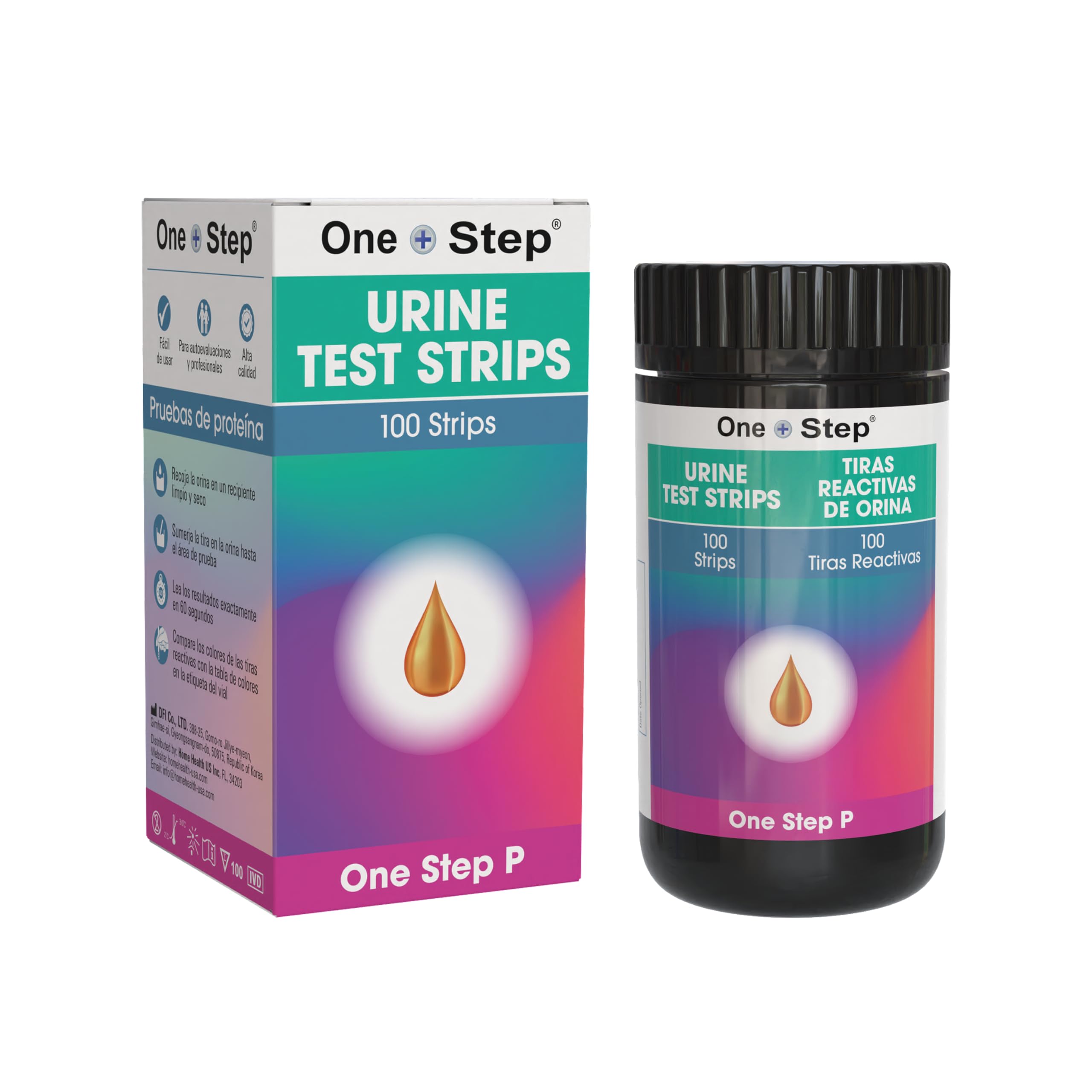 One Step Protein Urine Testing Kit — 100 Strips, 60-Second Results