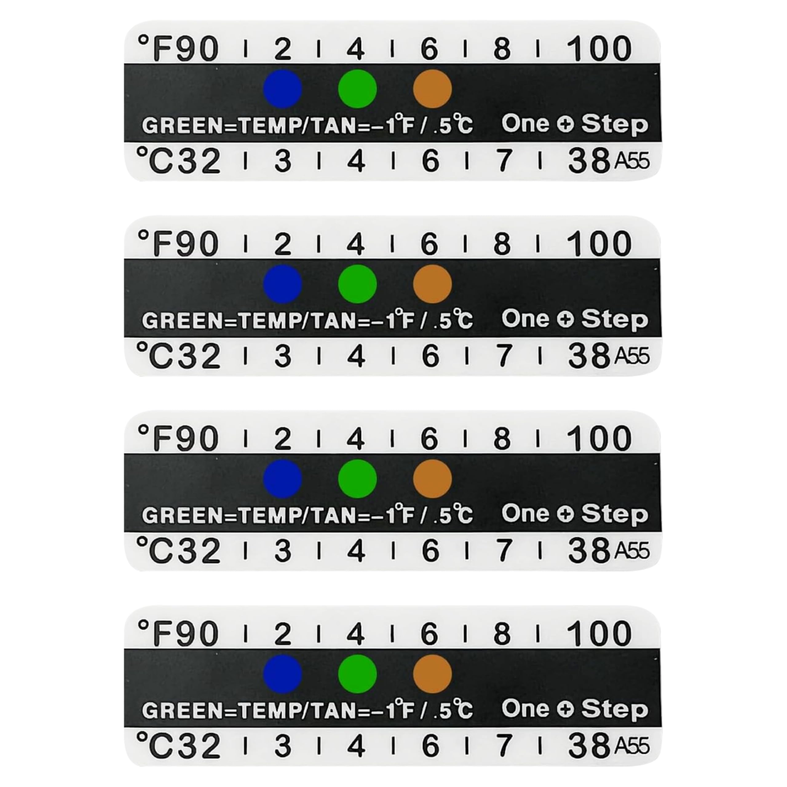 One Step Urine Temperature Test Strips – 100 Adhesive Stick-On Thermometer Strips (32°C–38°C / 90°F–100°F)