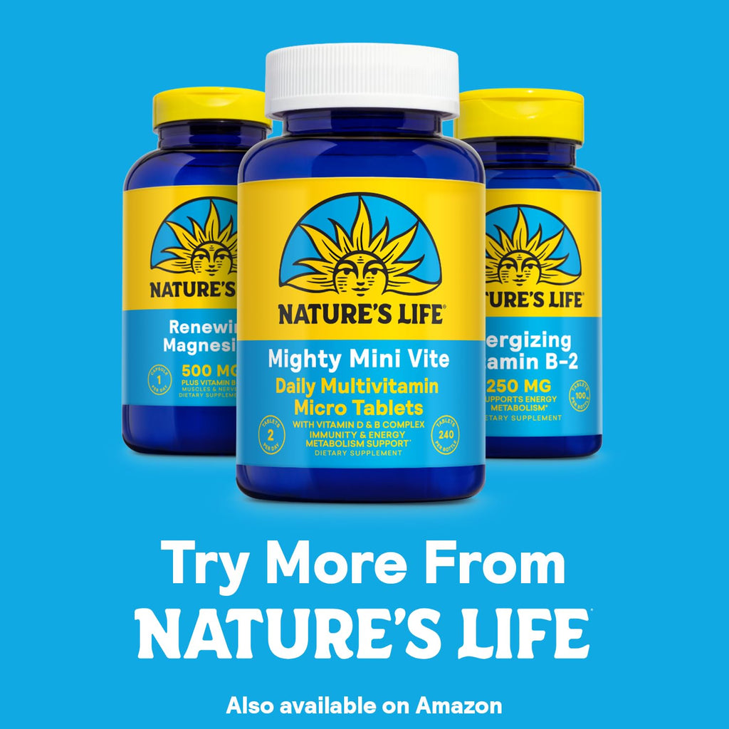 Nature's Life Monolaurin 1000 mg – Immune Support & Gut Health (125 Servings, 250 Vegetarian Capsules)