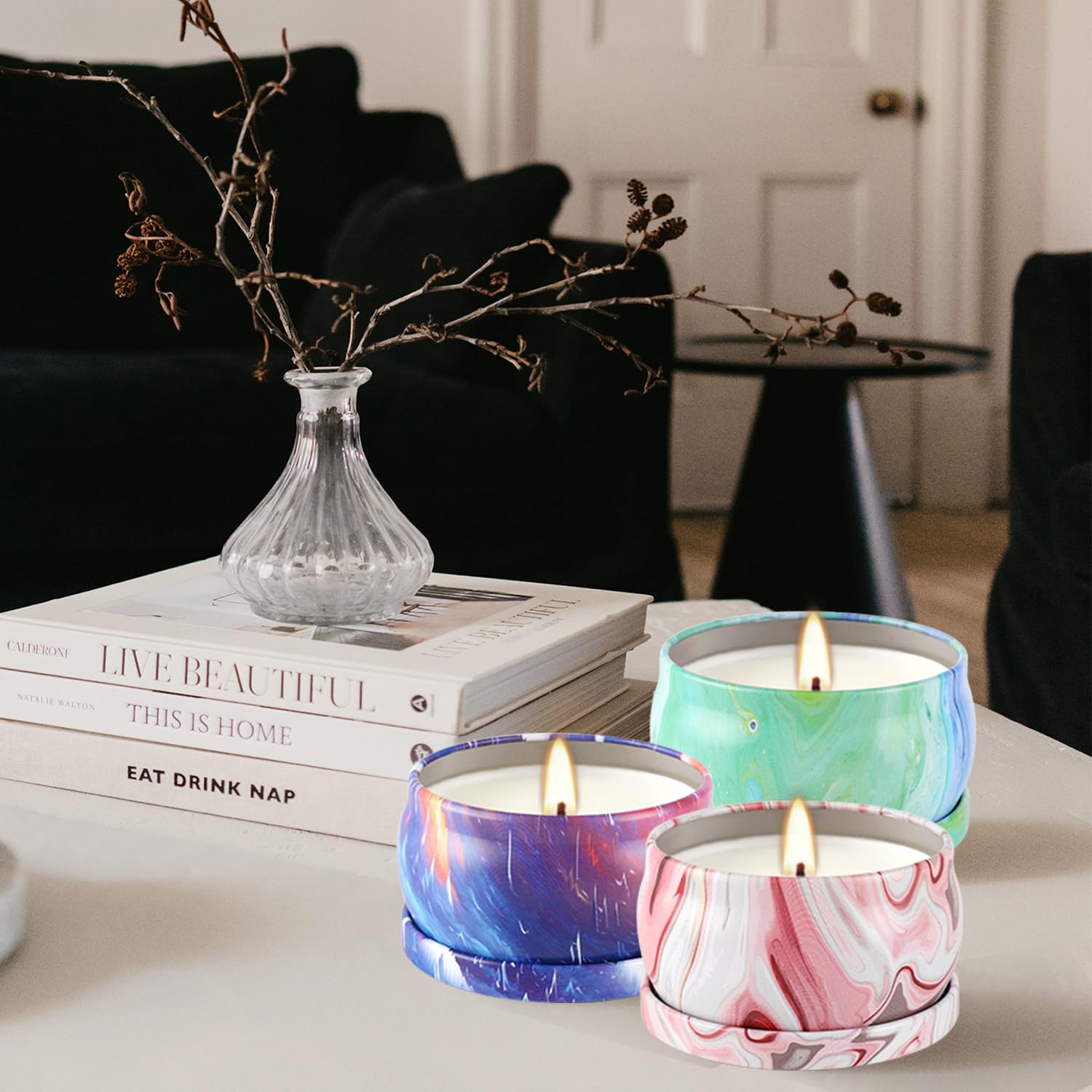 Onebird 24-Piece Scented Candle Gift Set | 100% Soy Wax Aromatherapy Candles