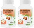 All Natural Onion Extract 1000mg - Dried Allium Cepa | 120 Capsules (Pack of 2)