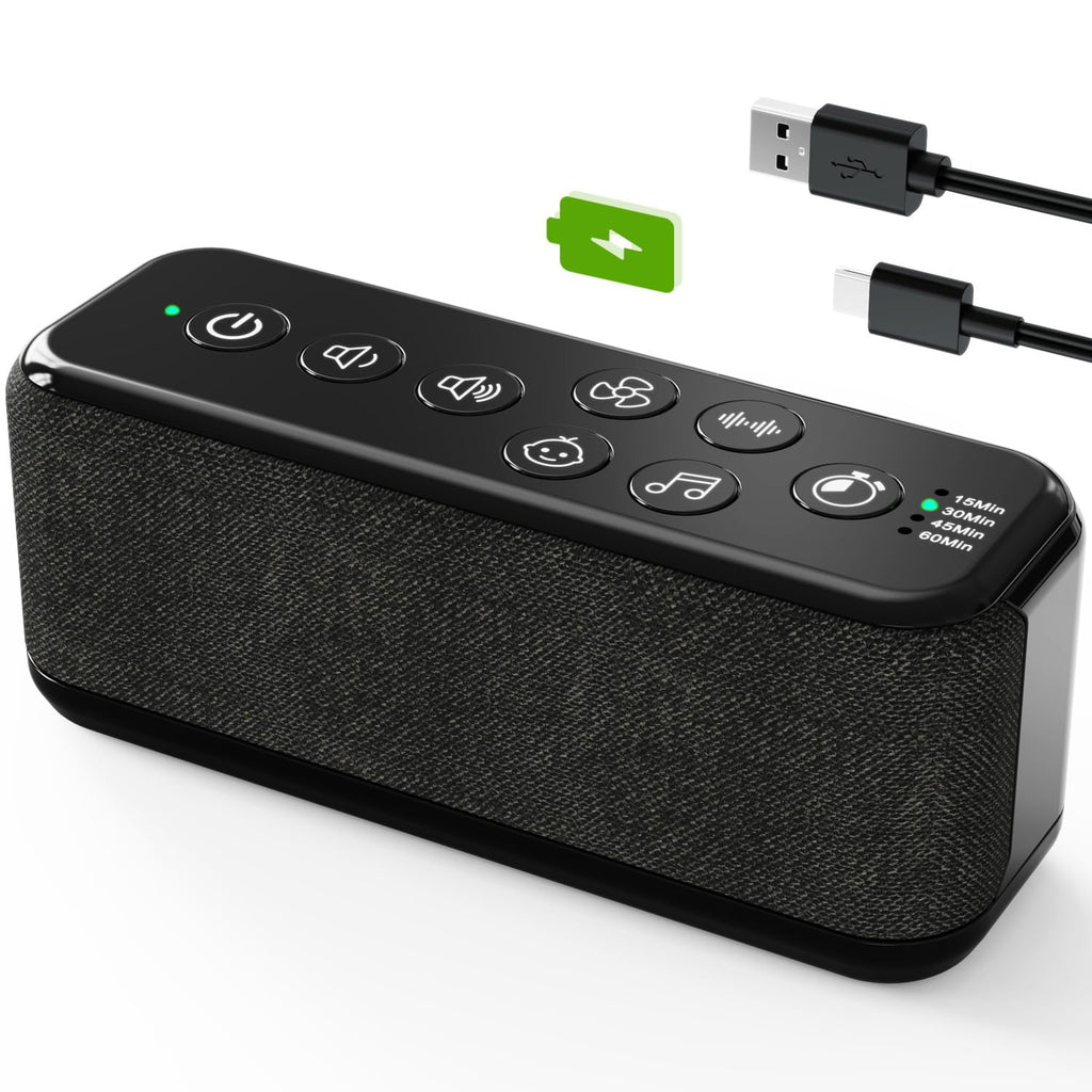 OnLyee Portable White Noise Machine – 42 Sounds for Sleep & Focus, Rechargeable Travel Companion