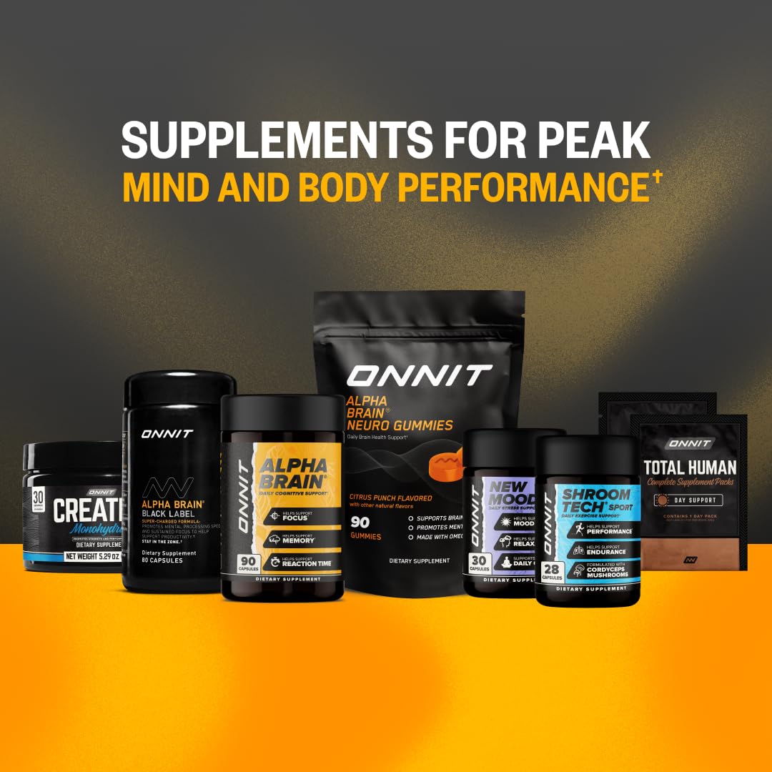 ONNIT Alpha Brain Nootropic for Men & Women | Memory, Mental Clarity & Focus | Non-GMO IGEN | 90 Count Pack of 2 (180 Total Capsules)