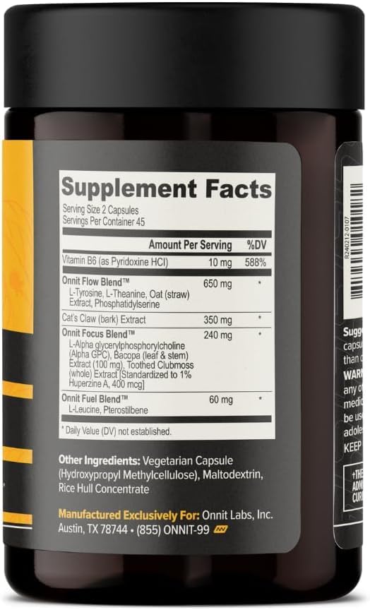 ONNIT Alpha BRAIN Nootropic – IGEN Non-GMO | Memory & Focus (90 Count)